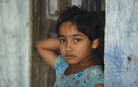 8-year-old Yasodha from Nepal needing cataract surgery.