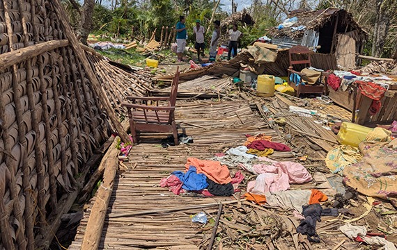 The devastating impact of Cyclone Gezani in Madagascar.